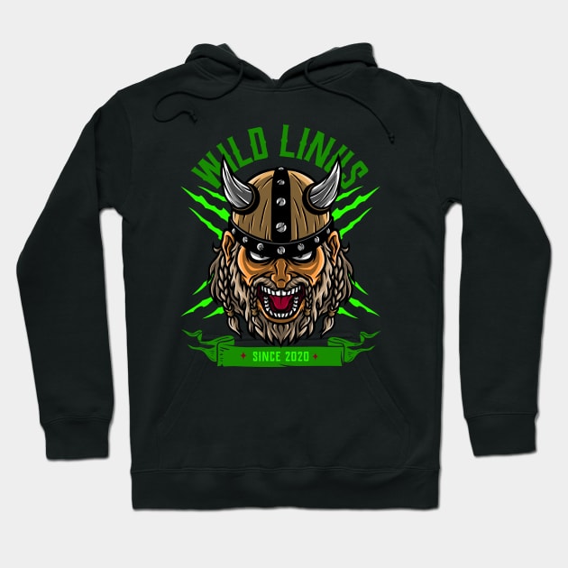 Screaming Viking Hoodie by Wild Linus Design